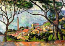 Blick auf das Meer bei L'Estaque by Cézanne K531-50 Puzzle Michele Wilson 1