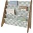 Bücherregal mit grün-weiß kariertem Stoff EFK-107-016-021 3 Sprouts 1