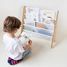 Bücherregal aus recycelter Stoff Blaubeere Elfenbein EFK-107-016-014 3 Sprouts 4