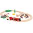 Landhaus-Eisenbahnset mit roter Lokomotive BR36029 Brio 3