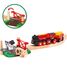 Landhaus-Eisenbahnset mit roter Lokomotive BR36029 Brio 5