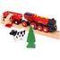 Landhaus-Eisenbahnset mit roter Lokomotive BR36029 Brio 7