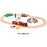 Landhaus-Eisenbahnset mit roter Lokomotive BR36029 Brio 8