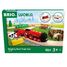 Landhaus-Eisenbahnset mit roter Lokomotive BR36029 Brio 1