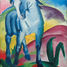 Das blaue Pferd von Franz Marc A60-80 Puzzle Michele Wilson 2
