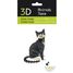 3D Papiermodell - Schwarz-weiße Katze FRI-11759 Fridolin 2