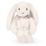 Weißer Fleurette-Kaninchen-Plüsch 25 cm DC4296 Doudou et Compagnie 3