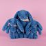 Blauer Fleurette-Kaninchen-Plüsch 35 cm DC4304 Doudou et Compagnie 10