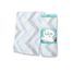 Bamboo Swaddle Mulltuch - Blue Chevron LLJ-121-005-005 Lulujo 1