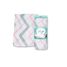 Bamboo Swaddle Mulltuch - Pink Chevron LLJ-121-005-006 Lulujo 5