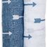 Muslin Baby Swaddle Mulltuch 2er Set - Blue Arrows LLJ-121-013-006 Lulujo 1