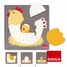 Puzzle Huhn, Ei, Küken GO53027-4036 Goula 2