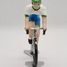 Radfahrer Figur R Blaugrün-weißes Trikot FR-R17 Fonderie Roger 4