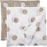 Muslin Baby Swaddle Mulltuch 2er Set - Cream Polka Dots LLJ-121-013-004 Lulujo 1