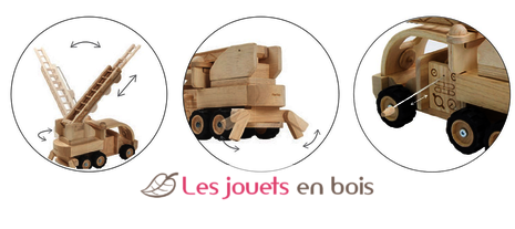 Feuerwehrauto aus Holz – Limited Edition - von PlanToys, Ref. PT6122.