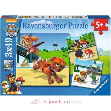 Puzzle Paw Patrol Hunde 3x49 pcs RAV-09239 Ravensburger 1