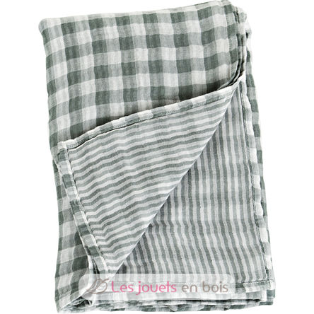 Muslin swaddle mulltuch reversible - Grau LLJ-121-003-003 Lulujo 1