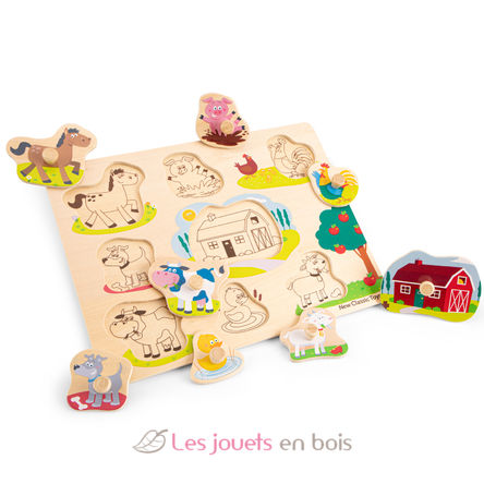 Steckpuzzle Bauernhof 8 Teile NCT10430 New Classic Toys 3