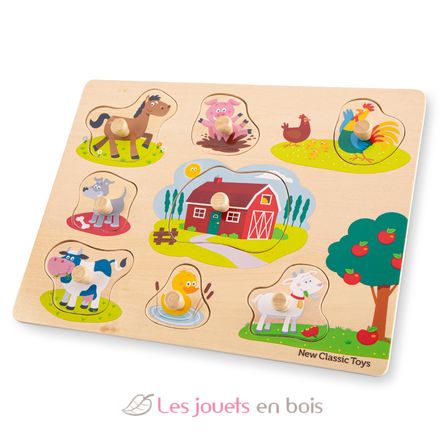 Steckpuzzle Bauernhof 8 Teile NCT10430 New Classic Toys 1