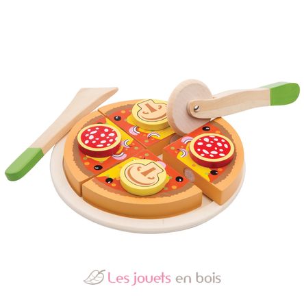Holzpizza salami zum Schneiden NCT10586 New Classic Toys 2