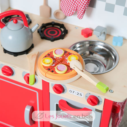 Holzpizza salami zum Schneiden NCT10586 New Classic Toys 3