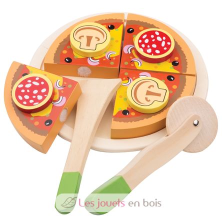 Holzpizza salami zum Schneiden NCT10586 New Classic Toys 1