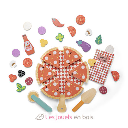 Pizza-Spielset aus Holz NCT10616 New Classic Toys 4