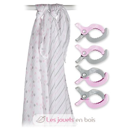 2er-Pack Maxi muslin swaddle + Clips LLJ-121-009-001 Lulujo 2