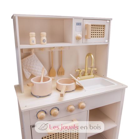 Küche aus Holz und Rattan rosa NCT11046 New Classic Toys 3