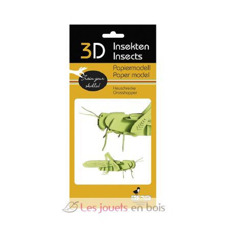 3D Papiermodell - Heuschrecke FRI-11608 Fridolin 3