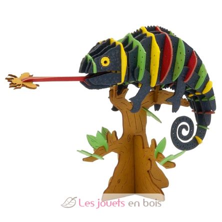 3D Papiermodell - Chamäleon, bunt FR-11738 Fridolin 1