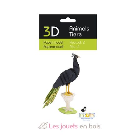 3D Papiermodell - Pfau FRI-11754 Fridolin 2