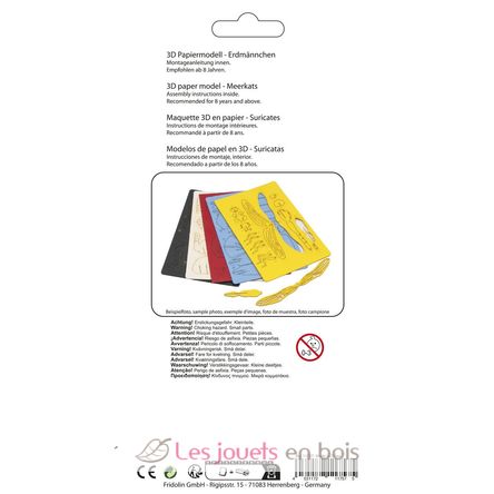 3D Papiermodell - Erdmännchen FRI-11757 Fridolin 3