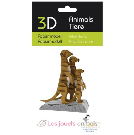 3D Papiermodell - Erdmännchen FRI-11757 Fridolin 2