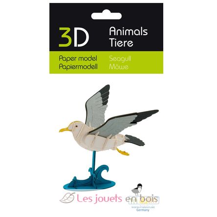 3D Papiermodell - Möwe FRI-11763 Fridolin 3