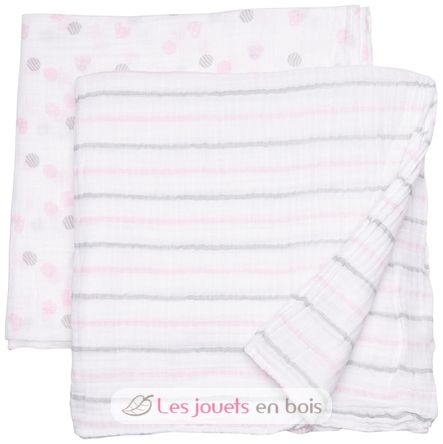 2er-Pack Maxi muslin swaddle + Clips LLJ-121-009-001 Lulujo 3