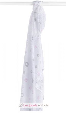 Lange Chiffon - Pink circles LLJ-121-000-007 Lulujo 2