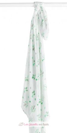 Bamboo Swaddle Mulltuch - Green tree LLJ-121-005-002 Lulujo 2