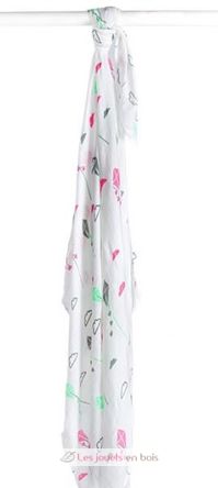 Bamboo Swaddle Mulltuch - Pink Kite LLJ-121-005-004 Lulujo 2