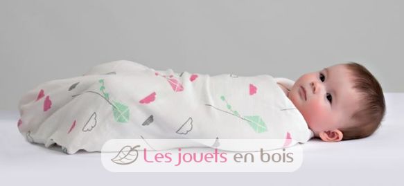 Bamboo Swaddle Mulltuch - Pink Kite LLJ-121-005-004 Lulujo 3