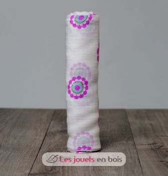 Bamboo Swaddle Mulltuch - Medallion lavender LLJ-121-005-008 Lulujo 3