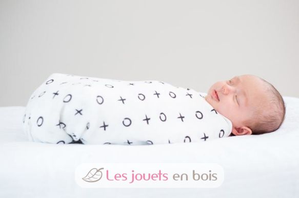 Bamboo Swaddle Mulltuch - Hugs & Kisses LLJ-121-005-011 Lulujo 4