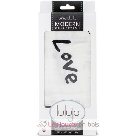 Bamboo Swaddle Mulltuch - Love LLJ-121-005-014 Lulujo 3