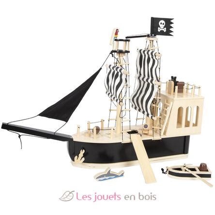 Schwarzes Piratenschiff LE12411 Plan Toys 3