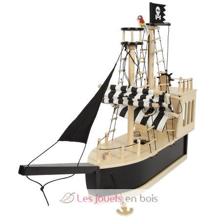 Schwarzes Piratenschiff LE12411 Plan Toys 4