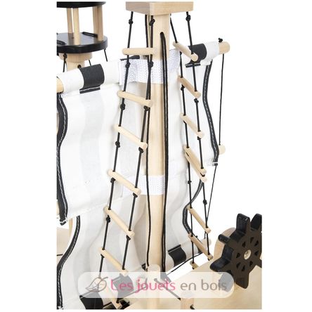 Schwarzes Piratenschiff LE12411 Plan Toys 9