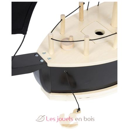 Schwarzes Piratenschiff LE12411 Plan Toys 10