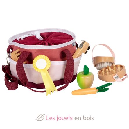 Spielzeug Pferdepflege-Set mit Tasche rot LE12705 Small Foot company 1
