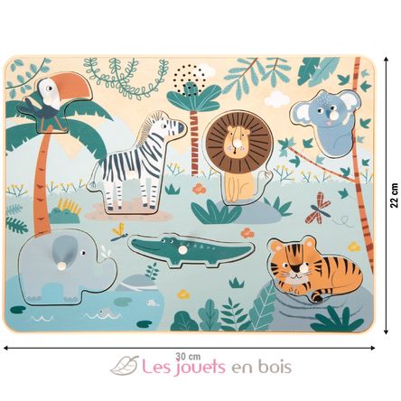 Setzpuzzle Tierlaute Safari LE12755 Small Foot company 4