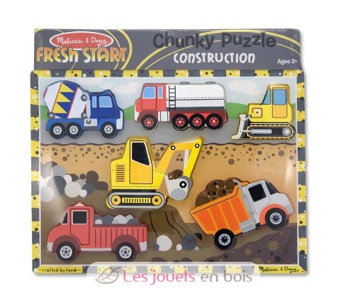 Holzklotz-Puzzle - Auf dem Bau MD-13726 Melissa & Doug 2